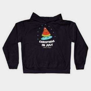 Christmas In July Watermelon Xmas Tree Summer Kids Hoodie